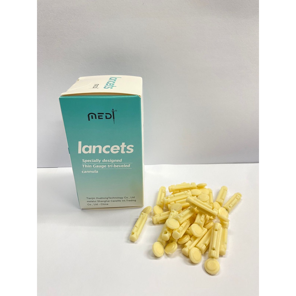 Jarum Bekam isi 100 21G / Blood Lancets 21G Medilance / Jarum Sinocare 28G isi 50