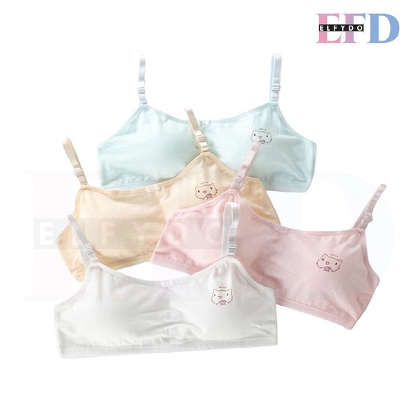 ELFYDO BRA546 Miniset Anak Remaja Miniset Katun Pakaian Dalam Anak Cewek