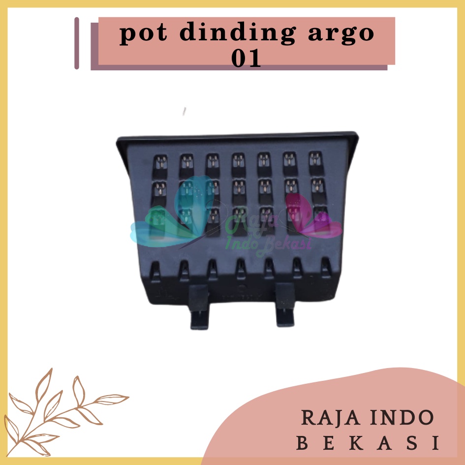 Pot Dinding Argo 01 Hitam 21 22 Cm Pot Dinding Tempel Cantol Pager Argo01 - Pot Vertical Garden Vertikal