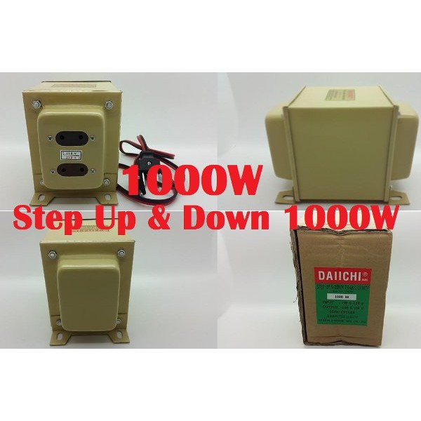 Terbaru       STEP UP & DOWN 220V / 110V TRANSFORMER DAIICHI 1000W, Step Down Daiichi 1000W 220V ke