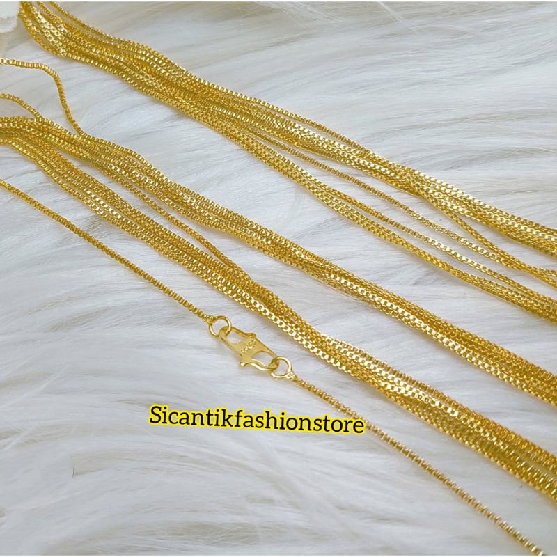 Kalung Titanium italy 45CM Fashion Wanita Pria Terlaris Anti Karat Tidak Luntur Kalung Wanita Italy Mungil Lucu Mewah Kalung Titanium Wanita Pria