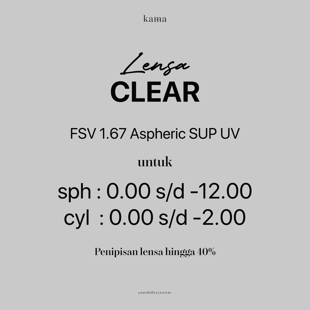 LENSA ANTIRADIASI CLEAR HI AR