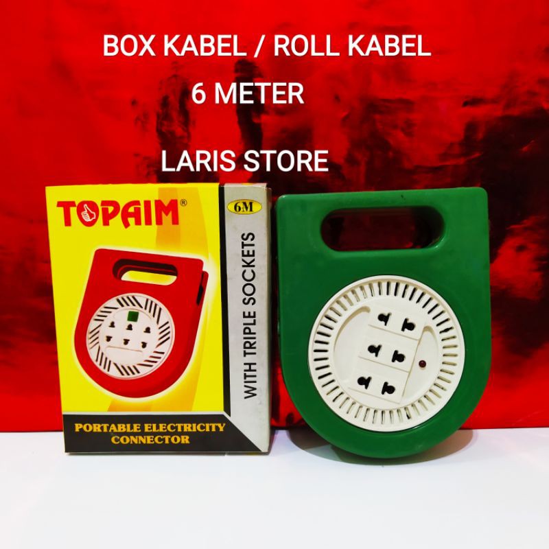 Box Kabel/Roll Kabel Gulung 6 Meter Topaim