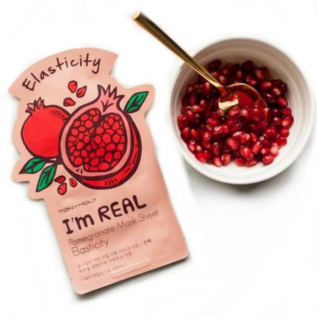 Tonymoly I`m REAL Pomegranate Mask Sheet Elasticity Sheetmask korea |  Shopee Indonesia