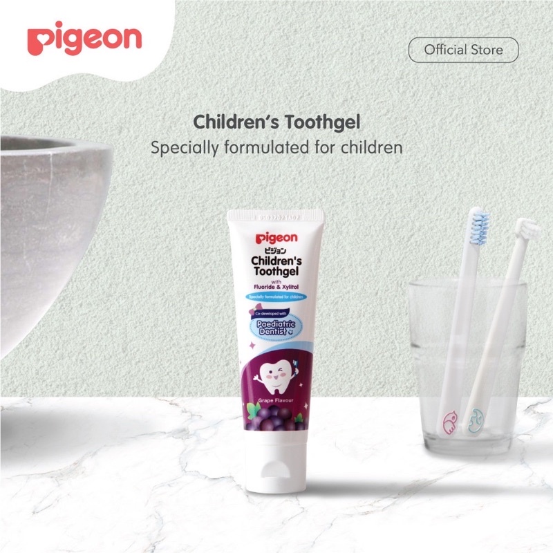 PIGEON Children's Toothgel Grape Flavour &amp; Original 45Gr