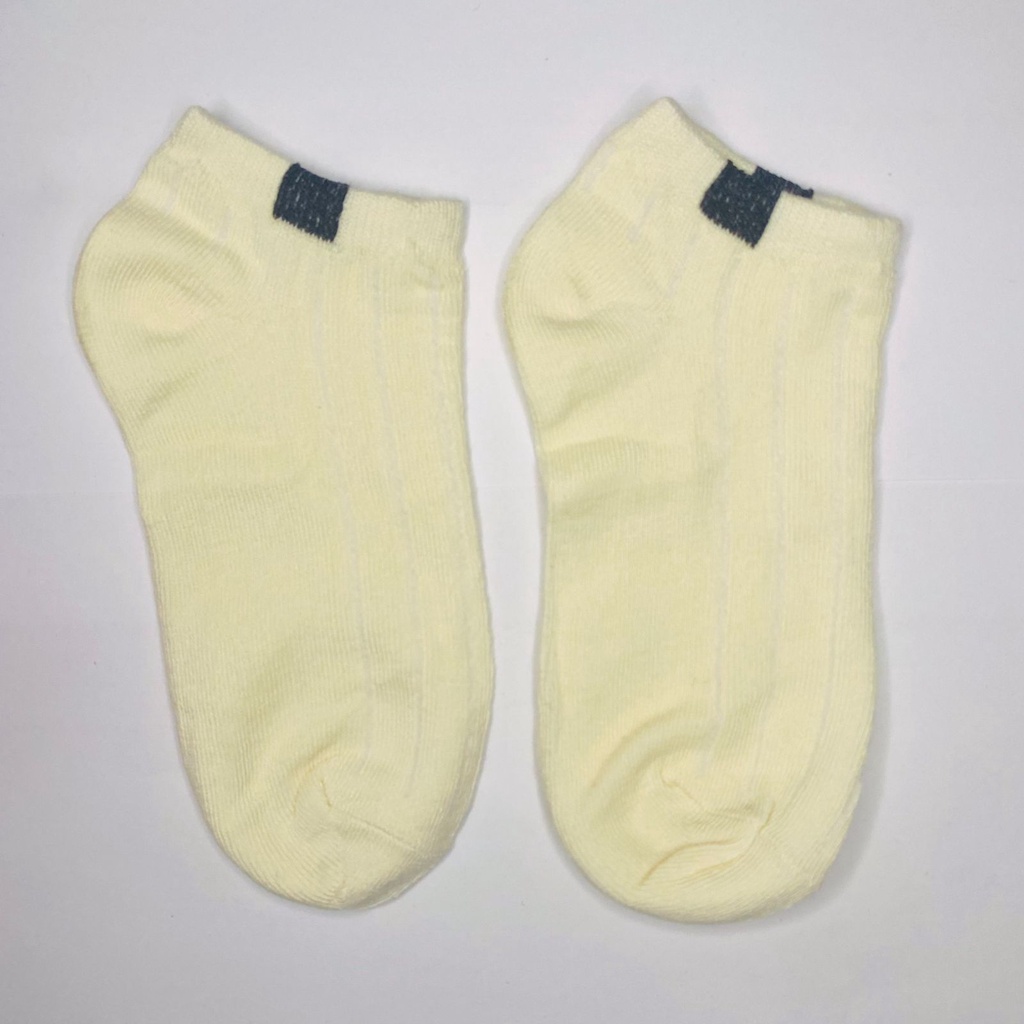 ✧YUKSHOPING✧ R103 Kaos Kaki Polos 6 Garis Unisex Fashion Wanita/Pria Kaos Kaki Import Murah Jakarta-POLOS CREAM