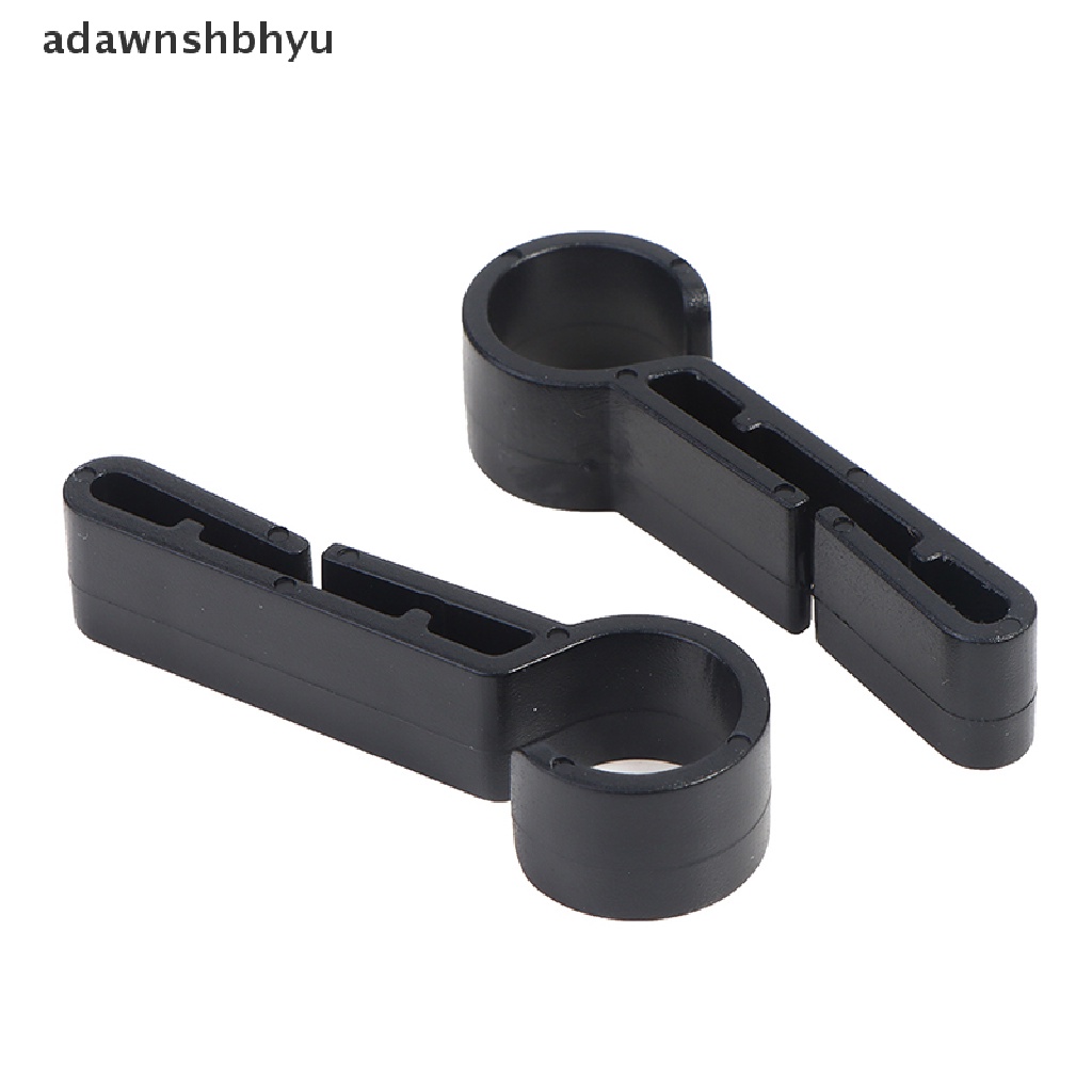 Adawnshbhyu 10Pcs / Set Klip Penjepit Helm Bahan Plastik Warna Hitam