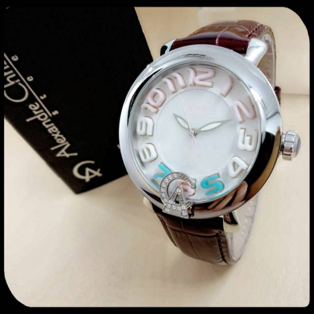 Jam Tangan Wanita Alexander Christie AC2391 Silver Coklat
