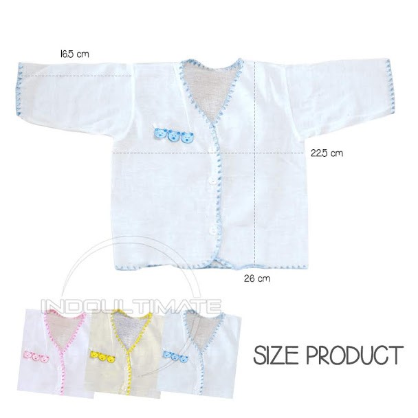 Baju bayi newborn 0-6 Bulan Polos STD Putih Pakaian Kaos Anak Bayi Laki laki perempuan bcs-91/92/93