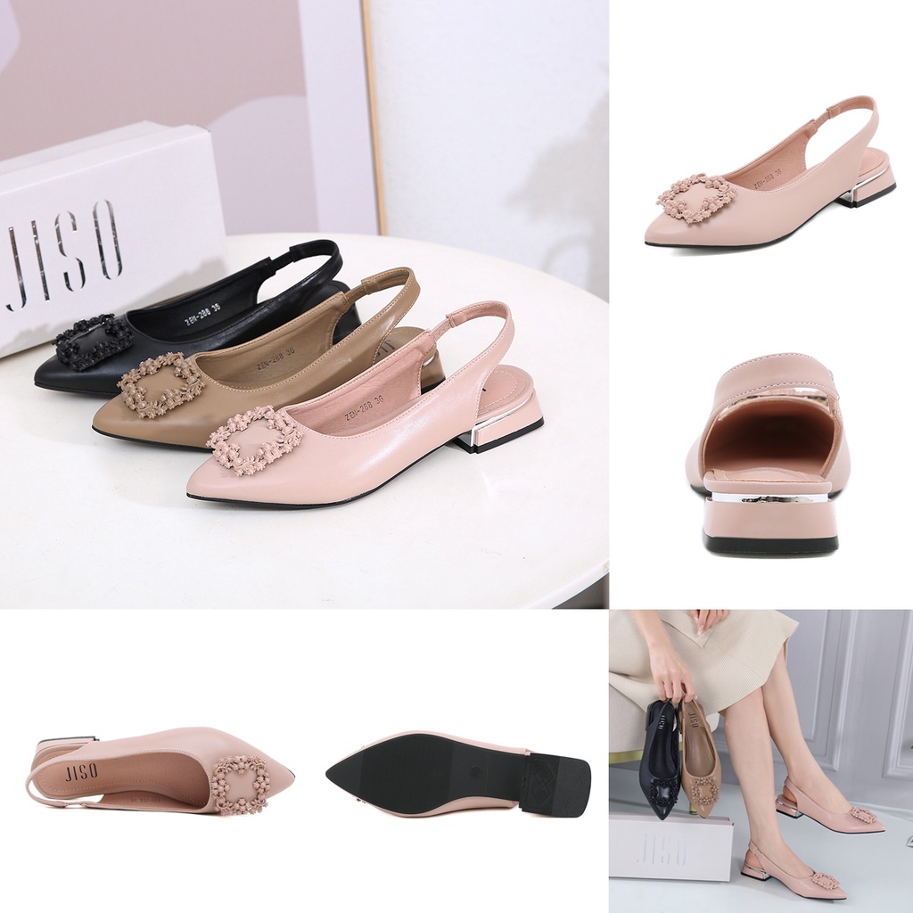 JISO RYONA ZEN-288 Sepatu Kerja Wanita Heels 3cm Slingback Import