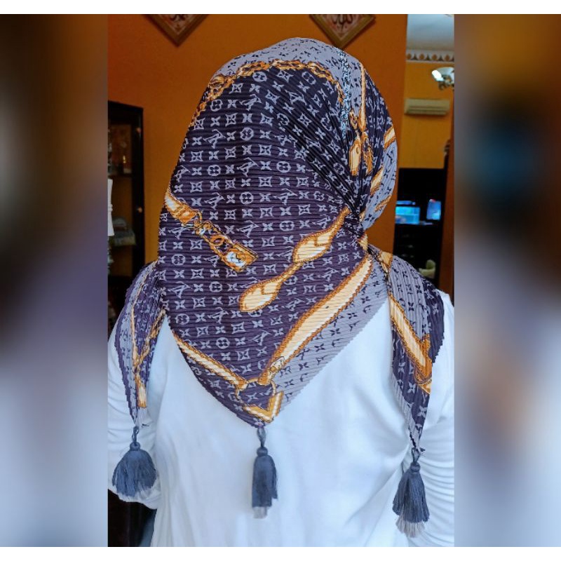 Jilbab Segiempat Plisket Voal Premium DNay Za-N41