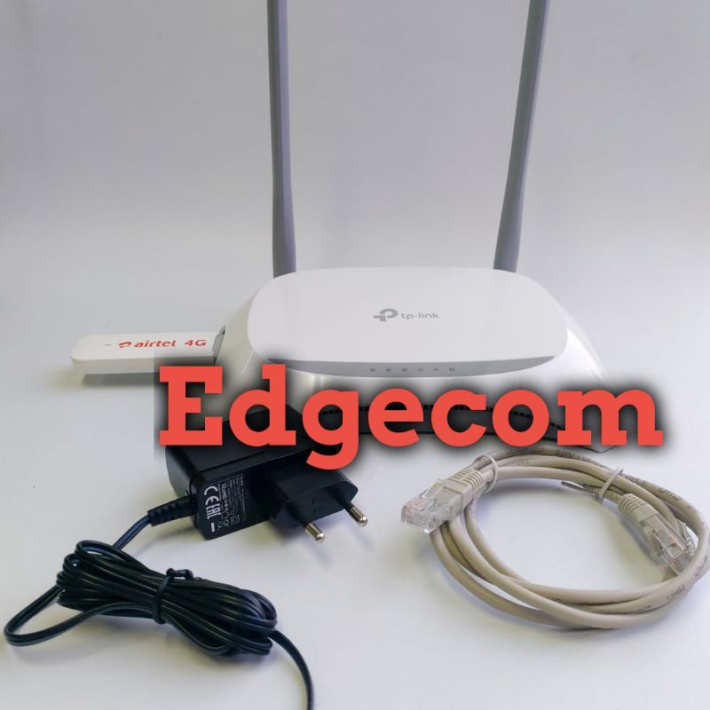 Wifi Router TPLINK TL-MR3420 + USB Modem AIRTEL E3372 4G LTE UNLOCK