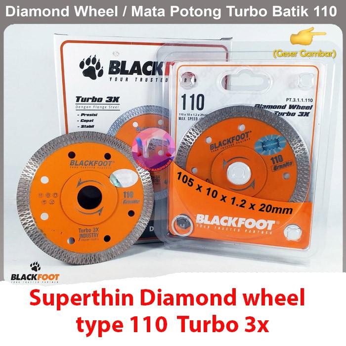 Mata Potong Keramik 110 Turbo 3X Diamond Wheel Granit 110Mm Blackfoot Termurah
