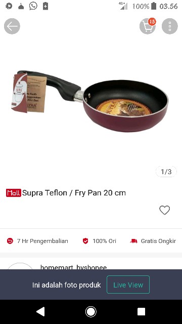 Supra Teflon / Fry Pan 20 Cm