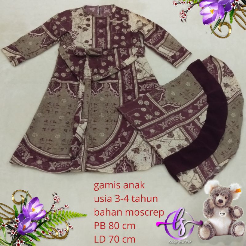 gamis anak 3-4 tahun