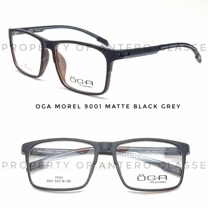 (BISA COD) frame kacamata pria wanita oga morel 9001 size besar free lensa minus - SUPERSIN (TERMURA