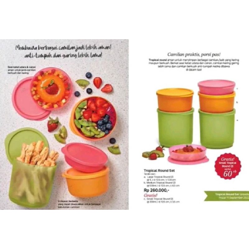 tropical round set PROMO bisa ecer ORI