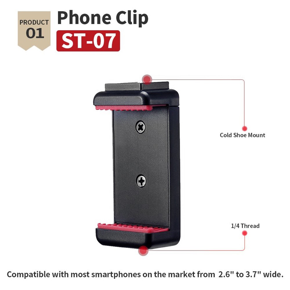 ULANZI ST-07 Kit Smartphone Holder Vlogging Hand Grip with Finger Ring Handle