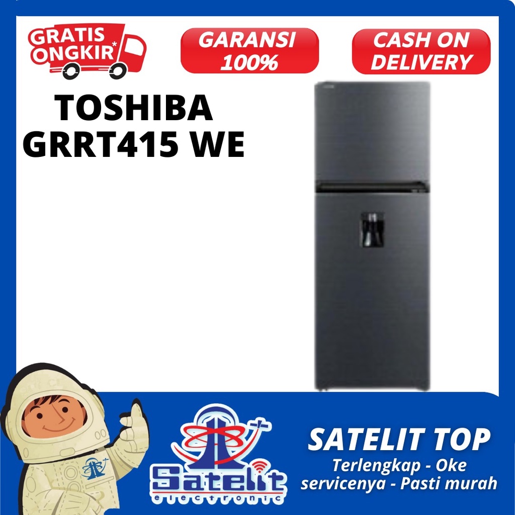 KULKAS / REFRIGERATOR TOSHIBA 2 PINTU GRRT 415 WE
