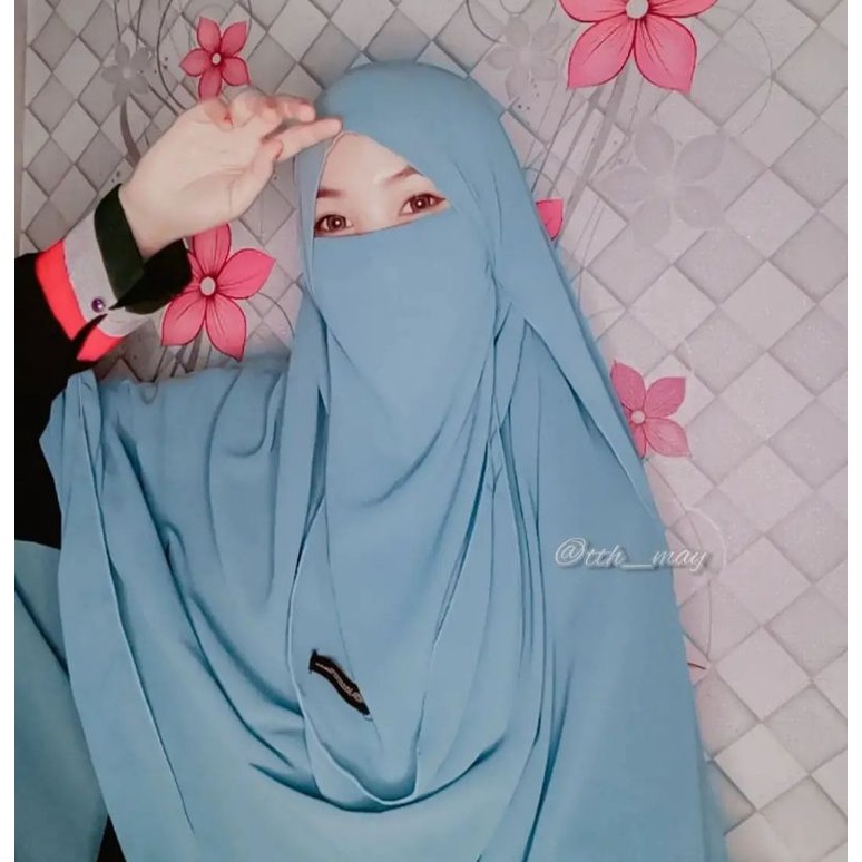 PASTAN JUMBO PASHMINA INSTAN SET NIQAB INSTAN 2 LUBANG 100X200 SYARI HIJAB PASHTAN KHIMAR PANJANG KE