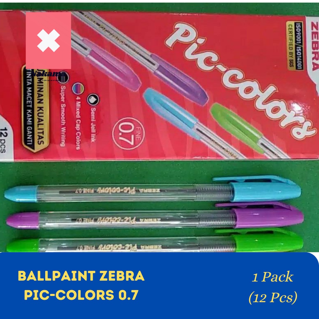 

Pulpen Zebra Pic Colors 0,7 Bolpoin Zebra Piccolors (Pack)
