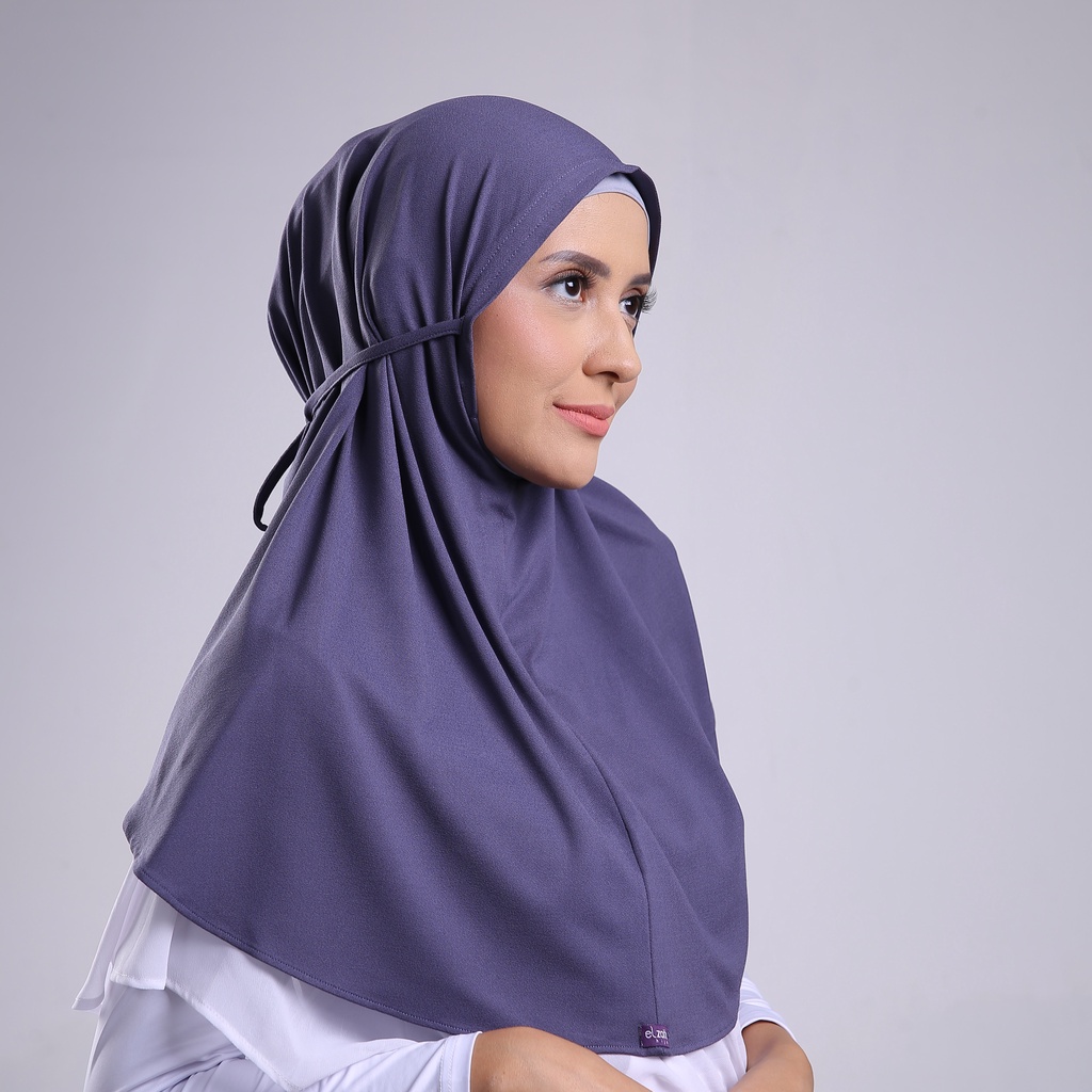 Jilbab instan Bergo Zaria Sabelya-Dark Grey