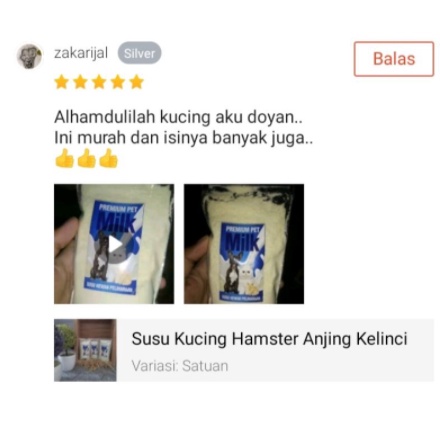 Susu Kucing Hamster Anjing Kelinci Sugar Glider 100 gr