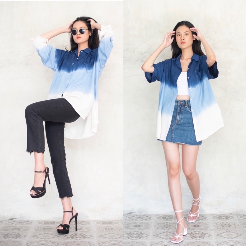 PRELOVED Gelsey Room Milly Shirt blue longsleeve