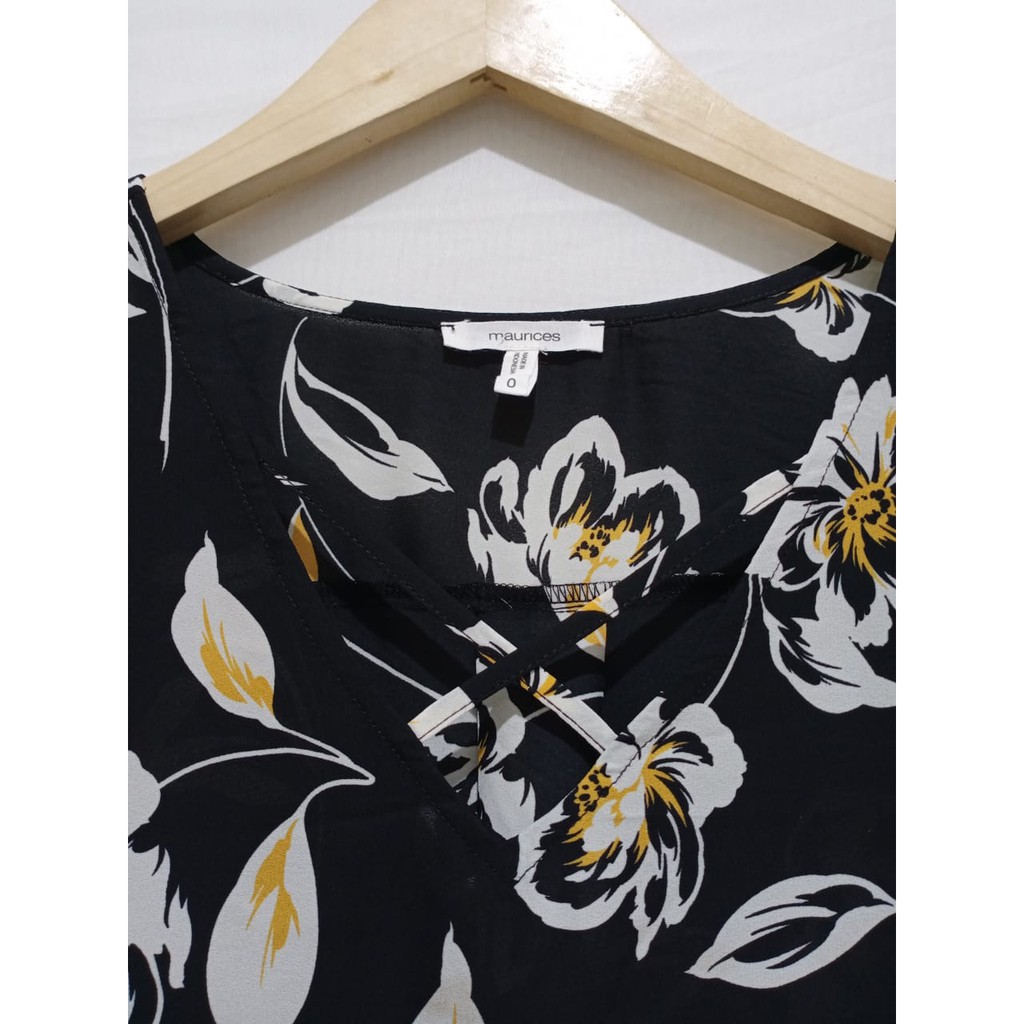 BLOUSE BIGSIZE MAURICES/BLOUSE WANITA BLACK FLORAL/BLOUSE WANITA BIGSIZE TERMURAH-2