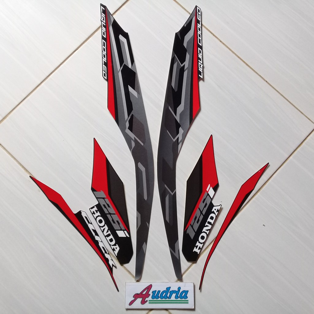 Stiker Striping Honda Vario Click 125i 2021 full Hitam
