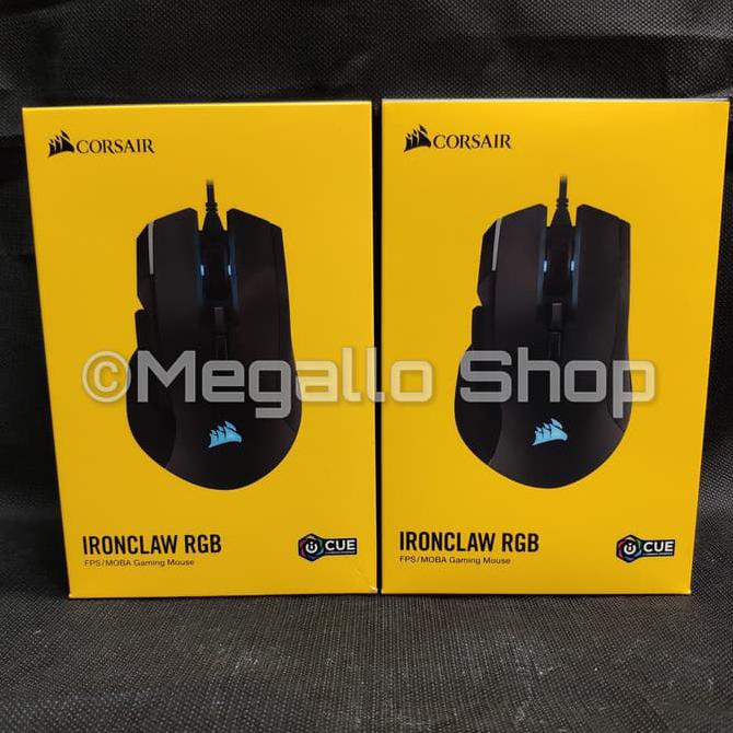 Pengiriman Cepat mouse gaming Corsair Ironclaw RGB FPS MOBA Gaming Mouse Garansi Resmi DTG 2 tahun -