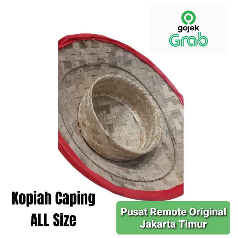 CAPING BAMBU VIETNAM TOPI PETANI LUKIS DEWASA 40cm