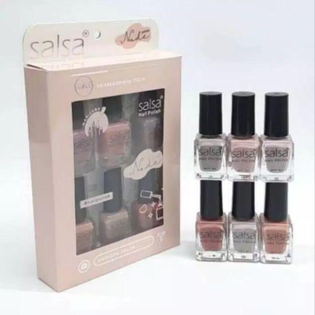 `ღ´ PHINKL `ღ´ (Isi 6) ░s░a░l░s░a░ Salsa kutek set box warna nude kulit natural