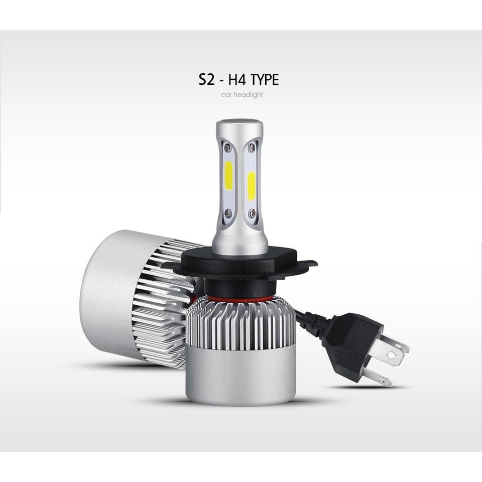 Lampu Mobil LED H4 Hi/Lo LED COB 36 Watt