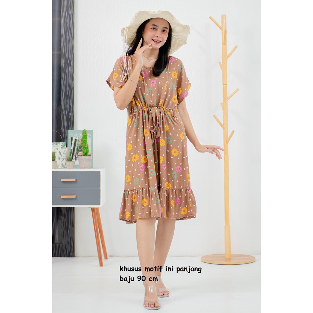 JESSIE Daster Serut Ruffle Busui Rayon Premium BUSUI by Ademin.Co-DRB621(serut)