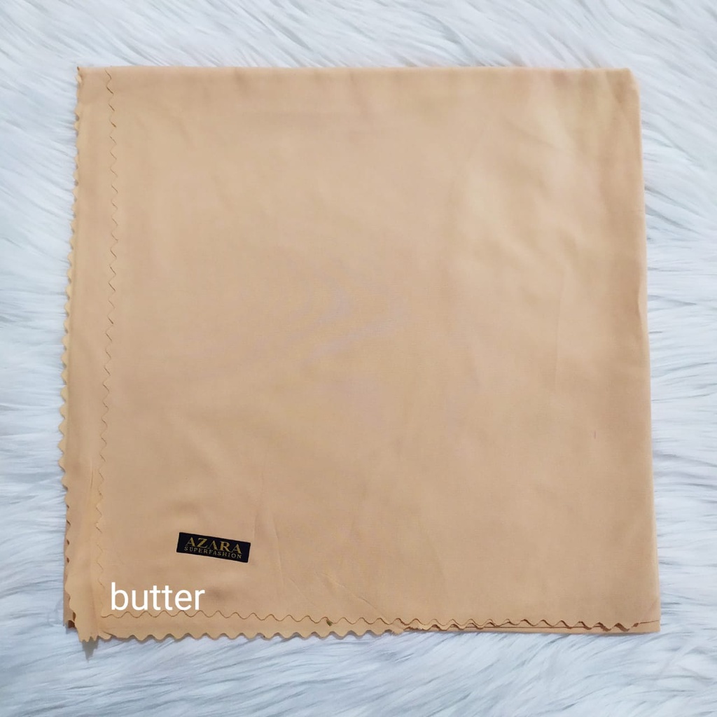 Hijab Azara Oskara / masahi syari 130x130cm LC Jilbab square / segiempat jumbo syar'i Lasercut/Voal-Butter