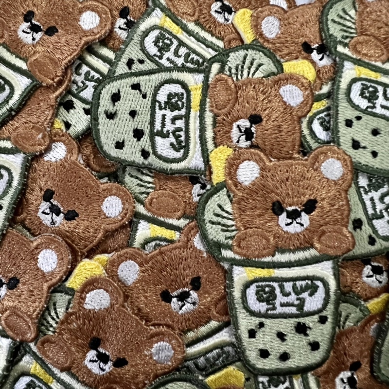 Patch Bordir Boba Animal Drink