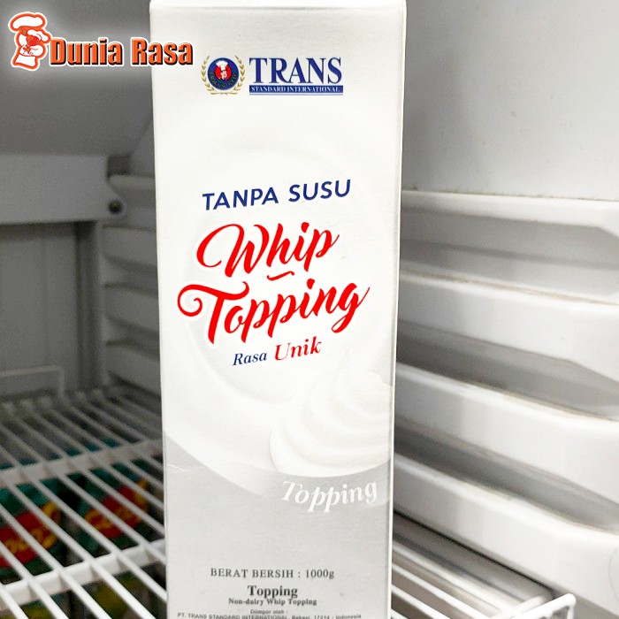 

Trans Whip Cream Non dairy 1000g