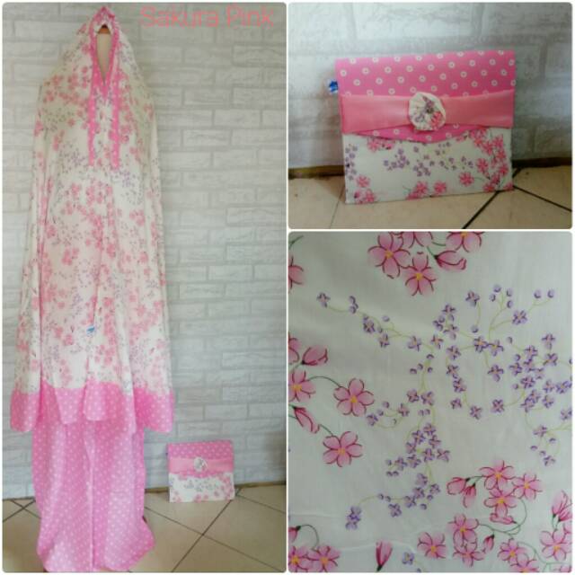 Mukena Bali Dewasa Jumbo Sakura Ungu