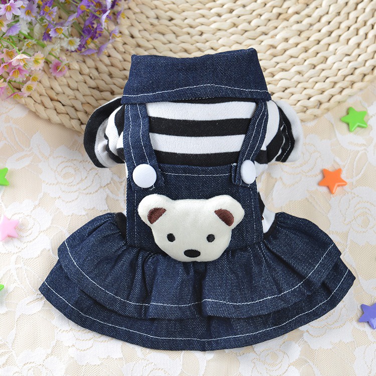 Pet Clothes Couple Motif Garis Keren Untuk Kucing Dan Anjing