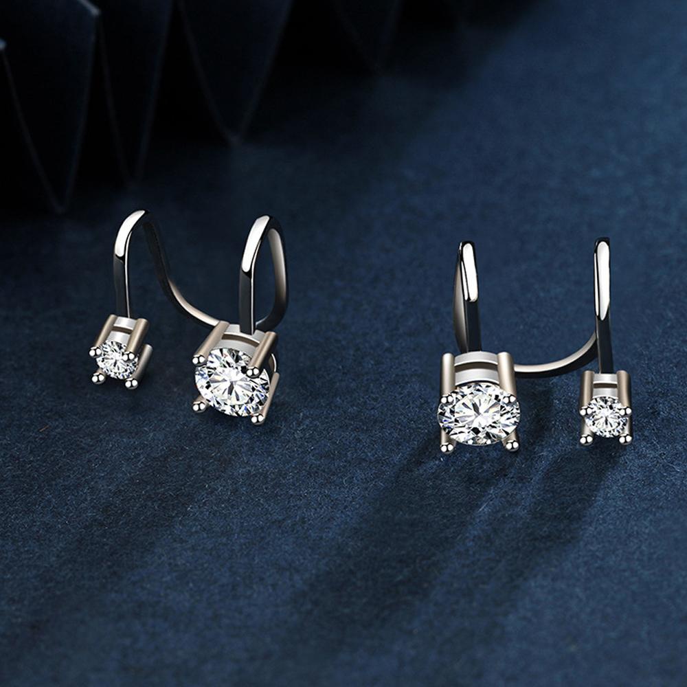 Lily Zircon Ear Cuff Pesta Baru Wanita Pria Anting Non Piercing