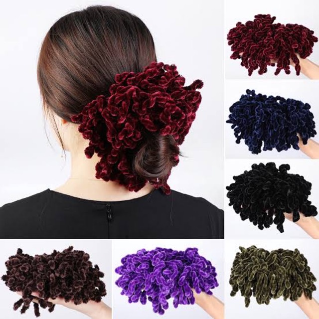 Ikat Rambut Ubur-Ubur / Kunciran Cendol / Cepolan Hijab Scrunchie