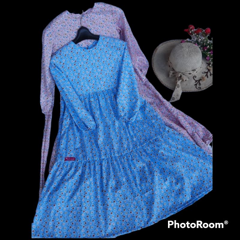 gamis baju mulim  anak katun jepang ory usia tanggung 6-11tahun