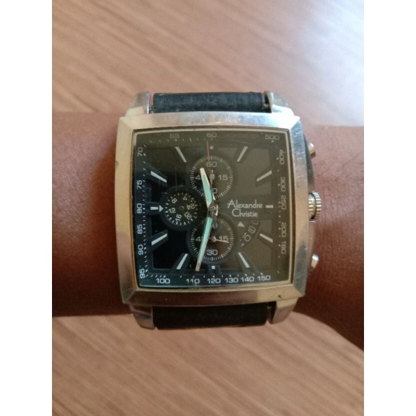 Jam tangan bekas Alexandre Christie tipe 6284mc chronograph dancing hand