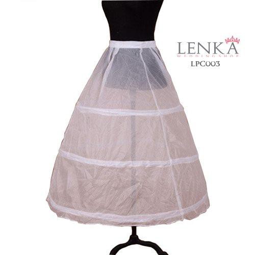 [PRODUK TERLARIS] ROK PENGEMBANG GAUN PENGANTIN PETTICOAT 3 RING PUTIH LPC003