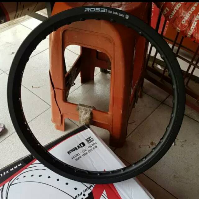 Velg 160 18 rossi warna hitam dop aja - velg jari jari ring 18 160