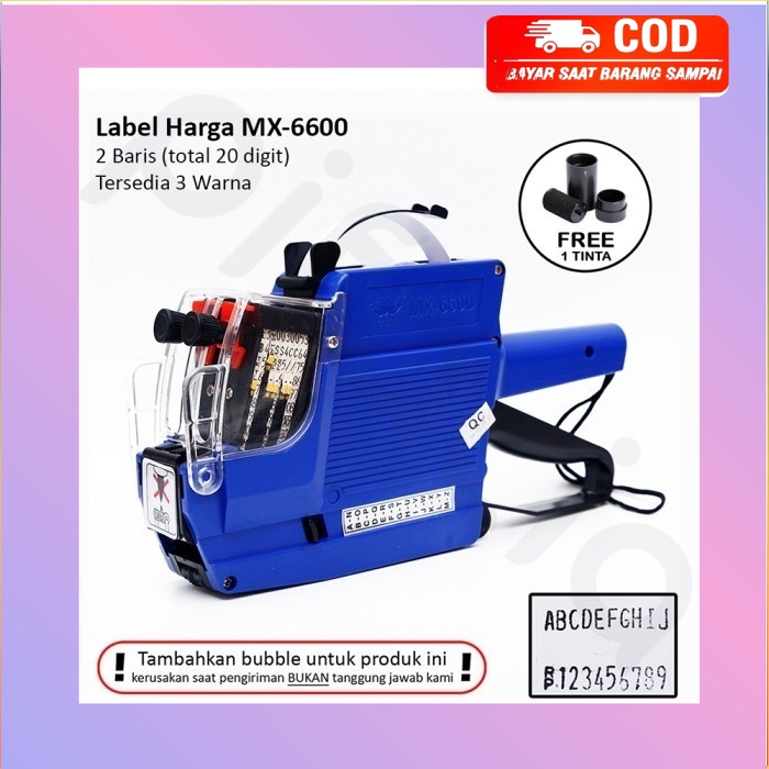 

Mesin Alat Label 2 Baris Angka-Angka MX 6600 - NO BUBBLE