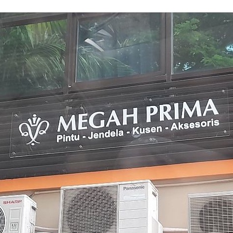 

papan nama huruf timbul background bening