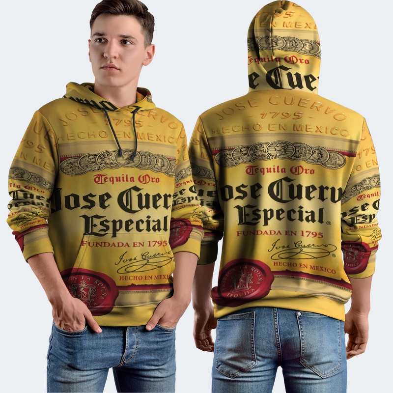 Jaket Hoodie Fullprint Jose Cuervo Especial New Bahan Polyester Jersey