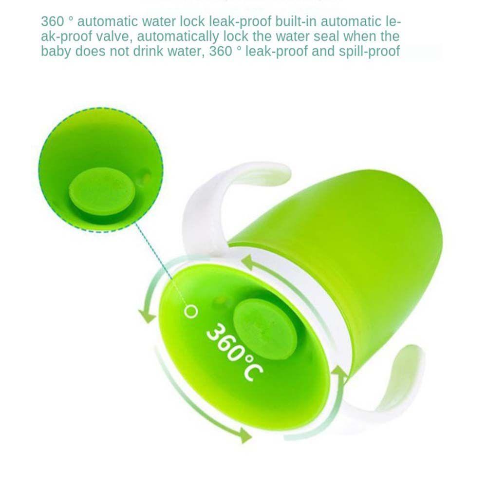 Needway   Gelas Belajar Bayi 240ml Double Handle Silikon Anti Bocor Anti Tumpah Anak Magic Cup